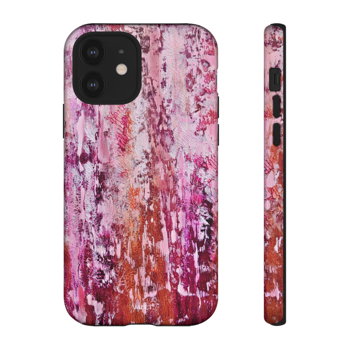 Pink Abstract Art Tough Phone Case — Protective Artistic Phone Cover