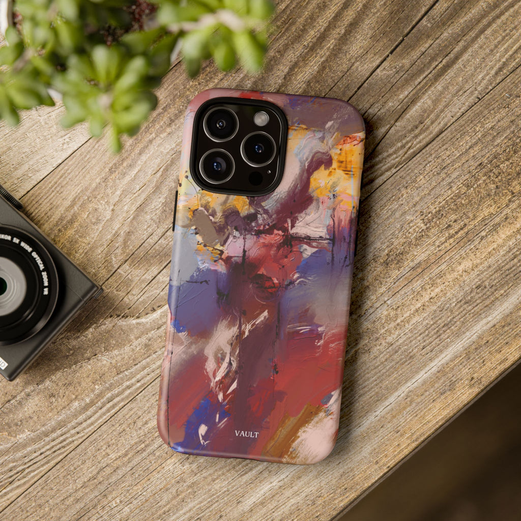 Abstract Brushstroke Tough Phone Case — Colorful Protective iPhone Cover