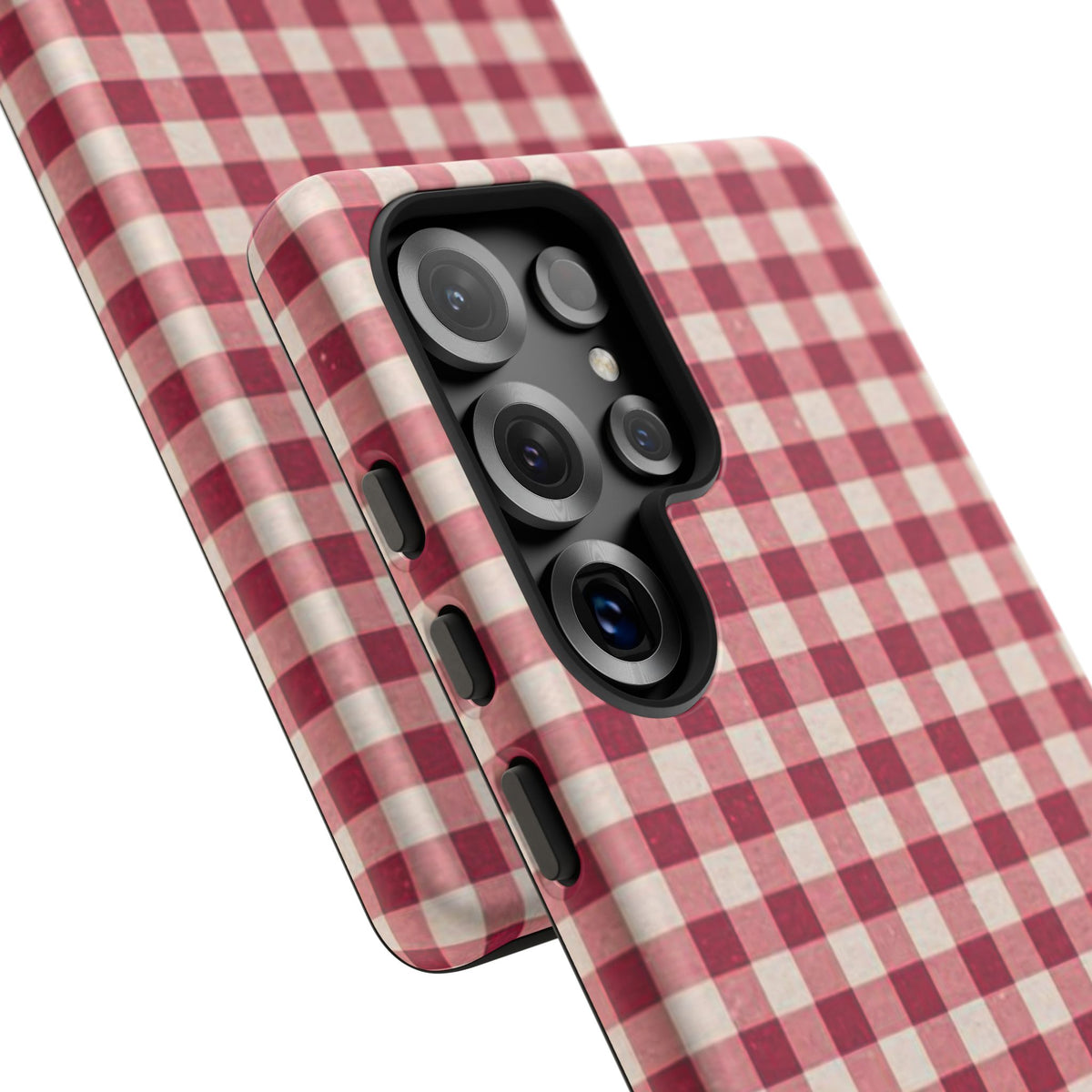 Gingham Phone Case — Red Plaid Tough Case