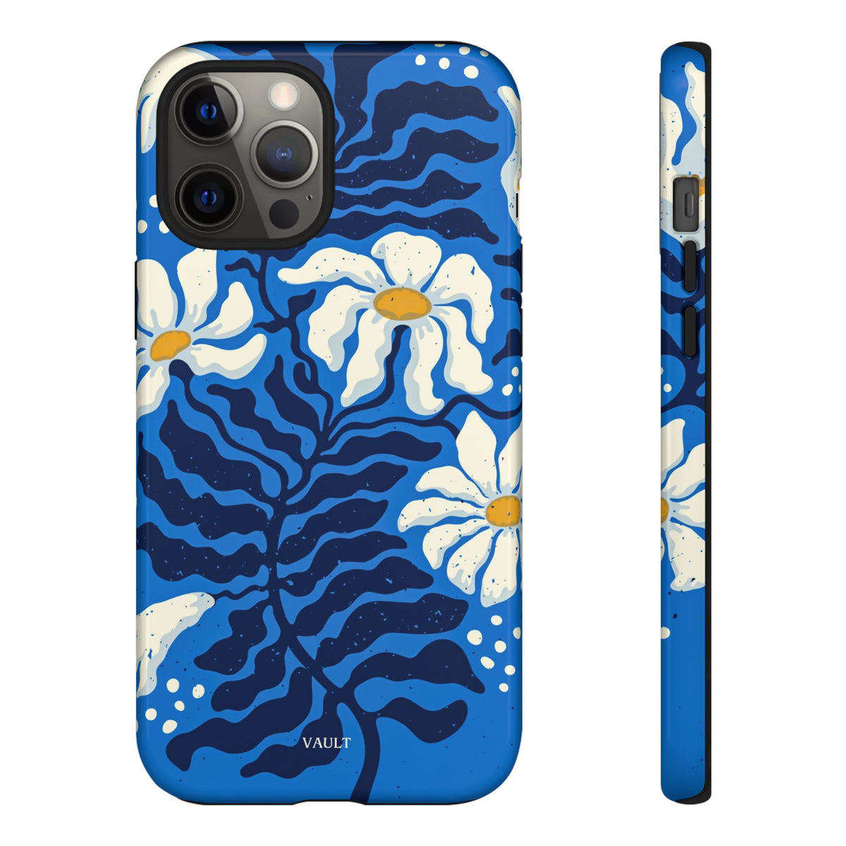 Blue Daisy Tough Phone Case — Floral Protective Phone Cover