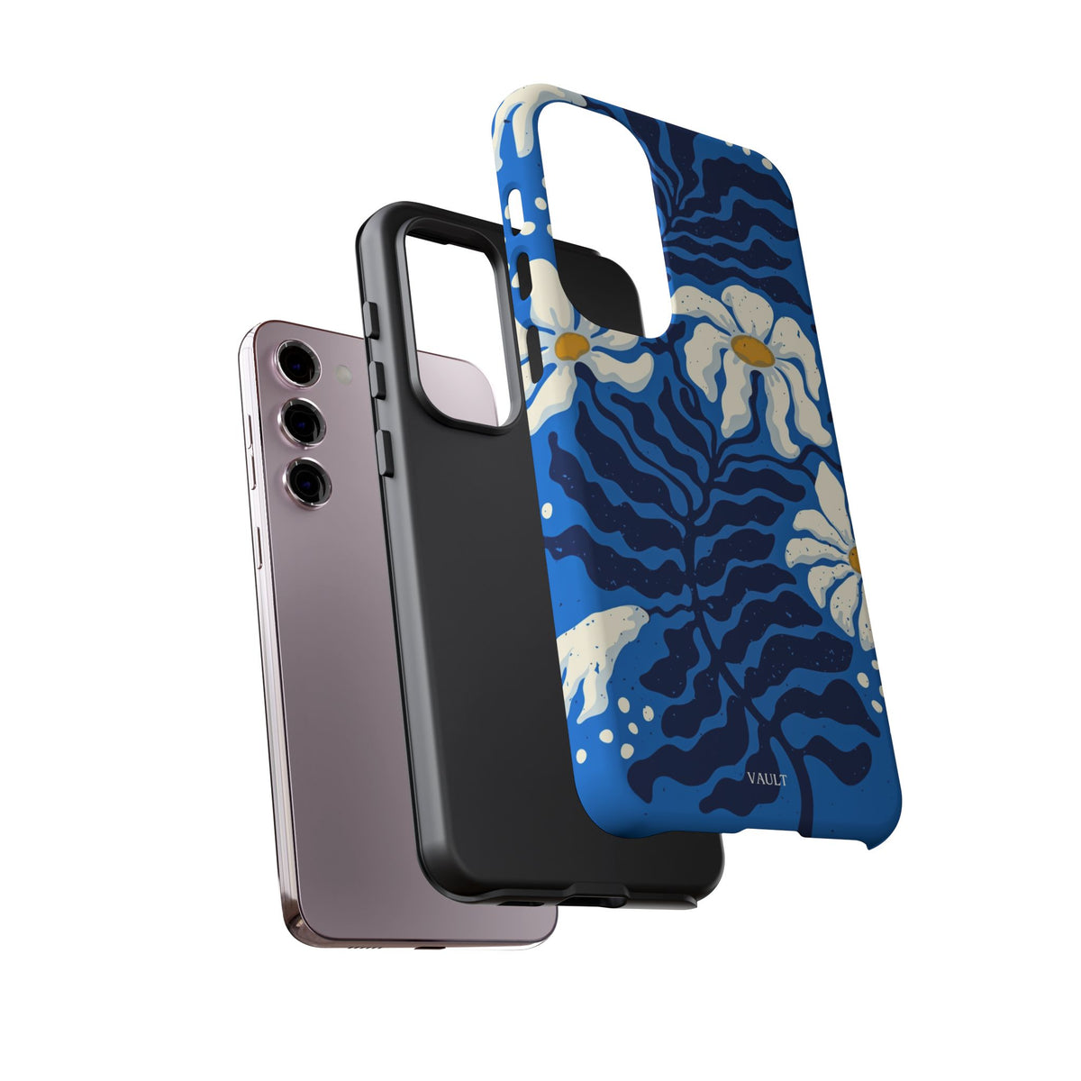 Blue Daisy Tough Phone Case — Floral Protective Phone Cover