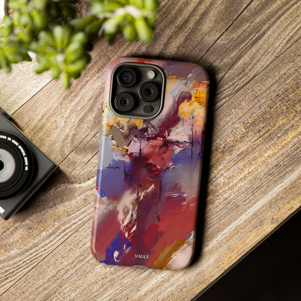 Abstract Brushstroke Tough Phone Case — Colorful Protective iPhone Cover
