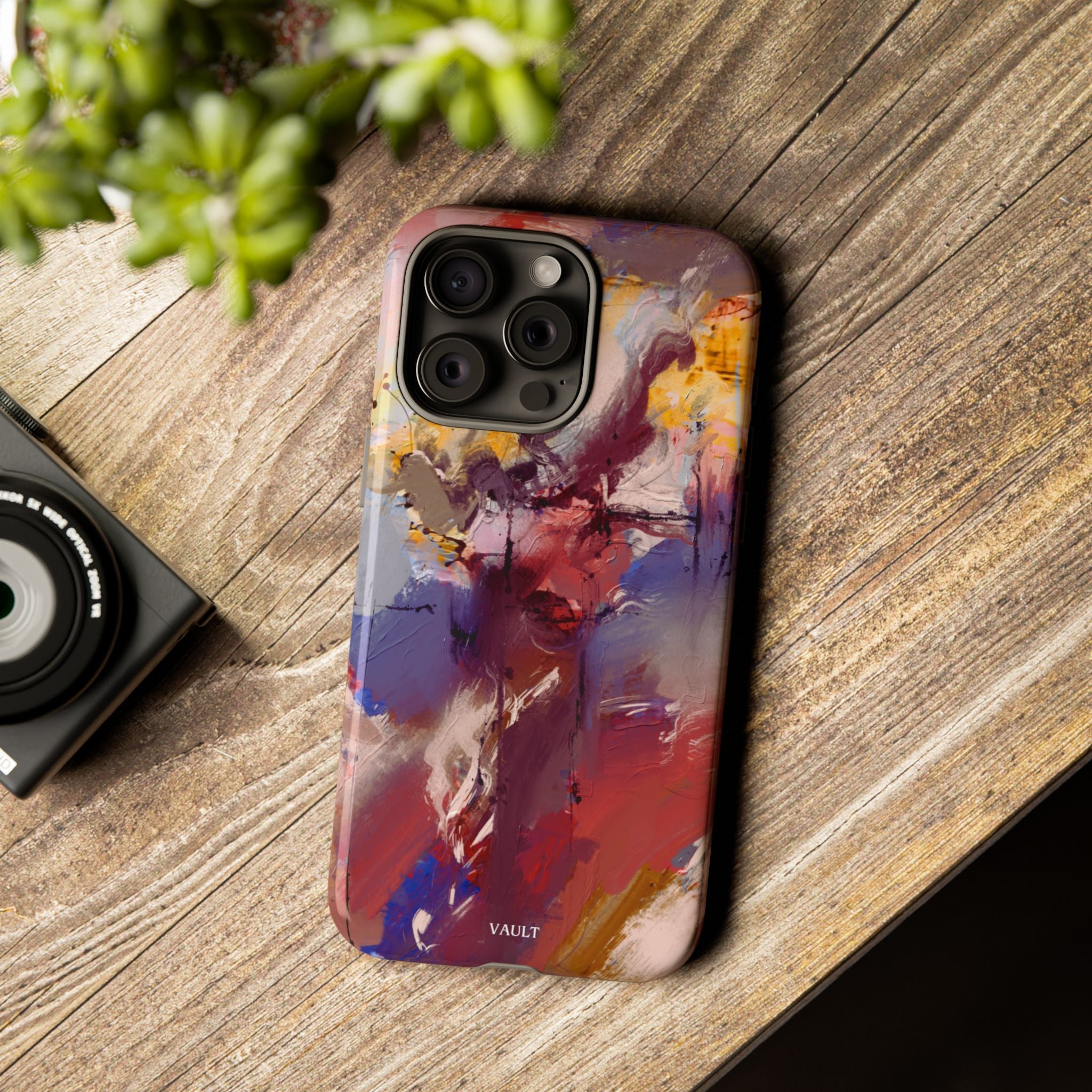 Abstract Brushstroke Tough Phone Case — Colorful Protective iPhone Cover