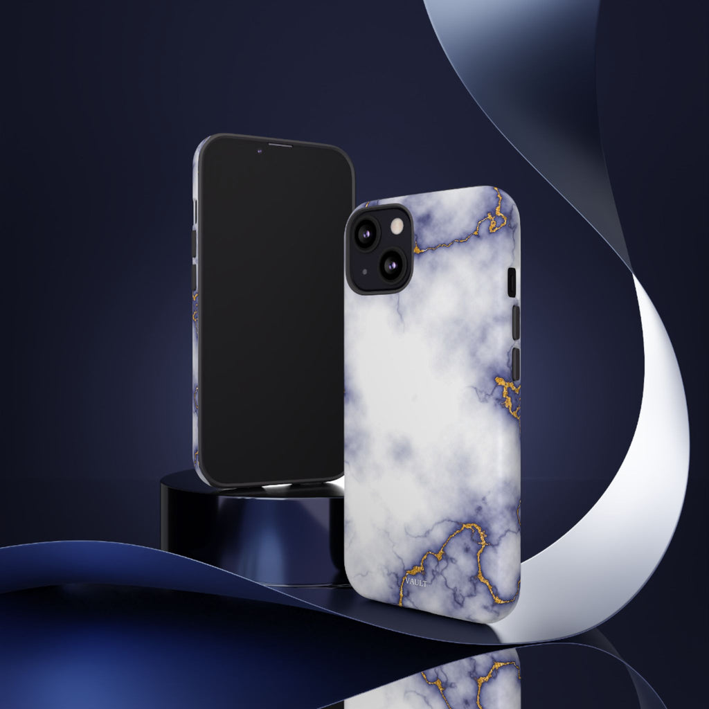 Purple Marble Tough Phone Case with Gold Veins