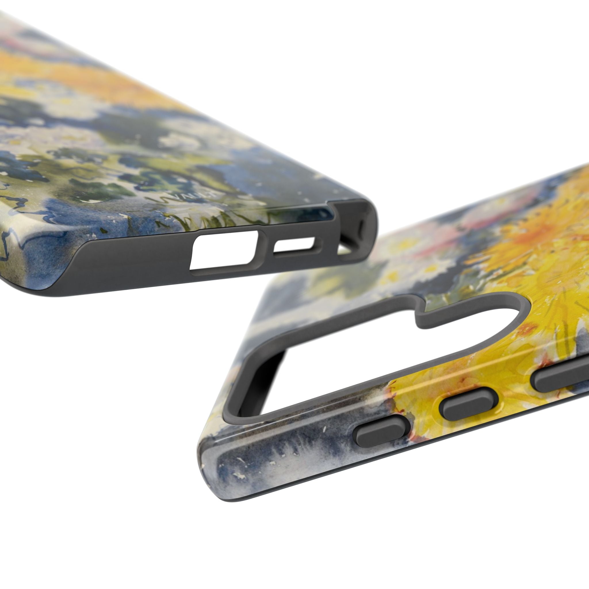 Floral Watercolor Phone Case – Yellow Chrysanthemums Design