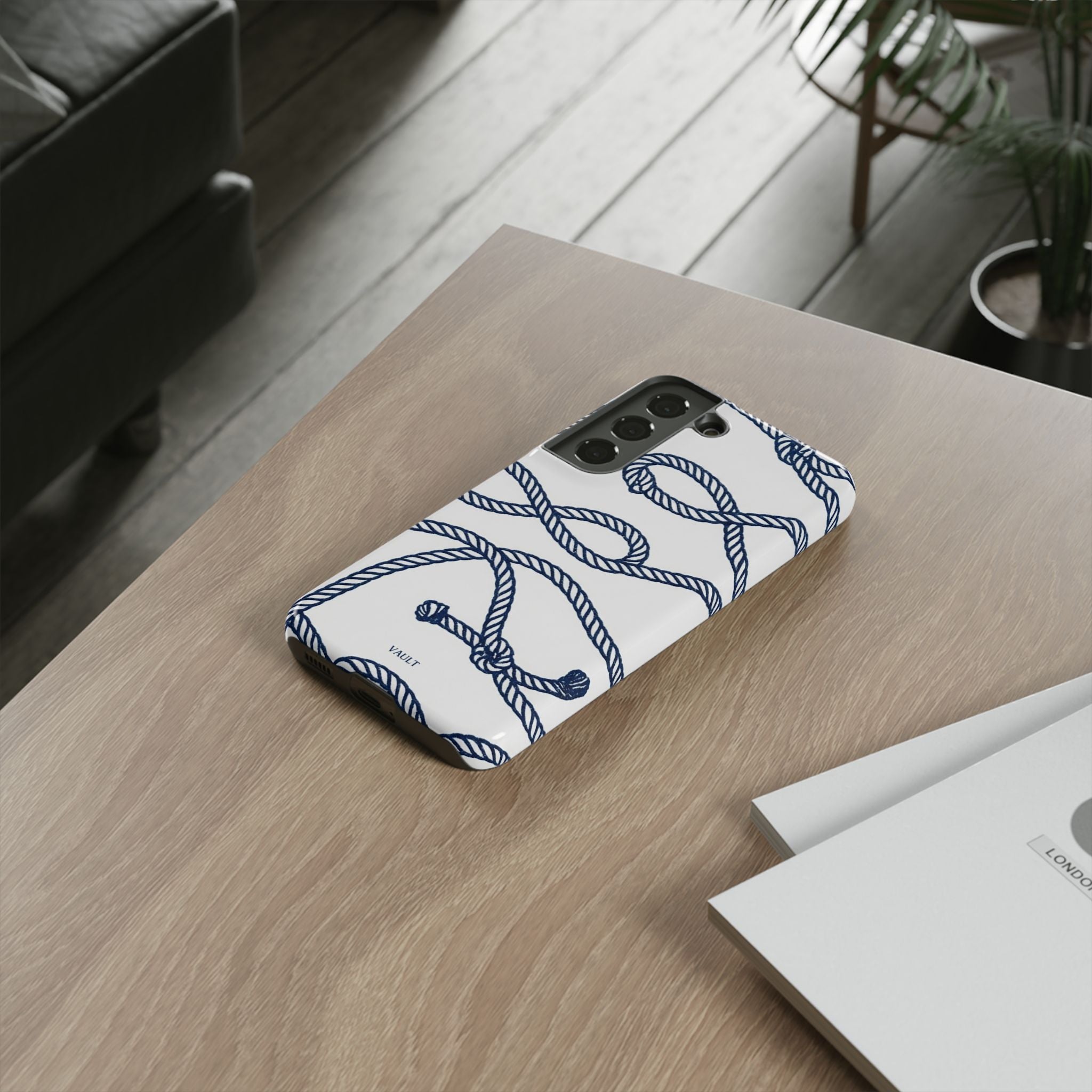 Nautical Rope Tough Case — Protective Phone Cover with Navy Knot Design