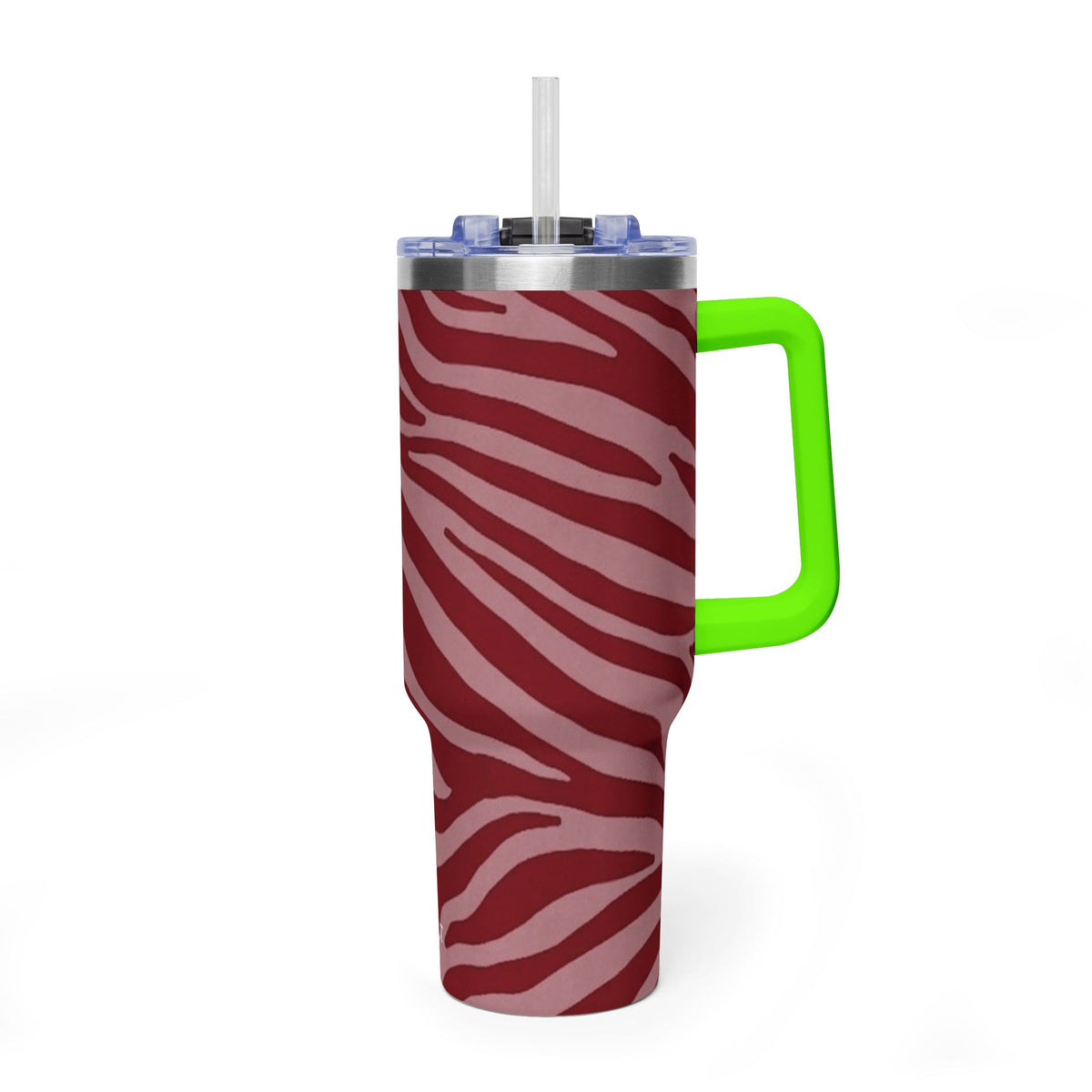 40oz Red Zebra Print Tumbler - Vacuum Insulated Travel Cup
