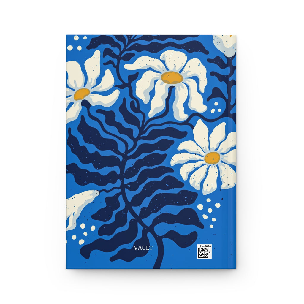 Blue Daisy Hardcover Journal — Floral Notebook for Writing & Daily Notes