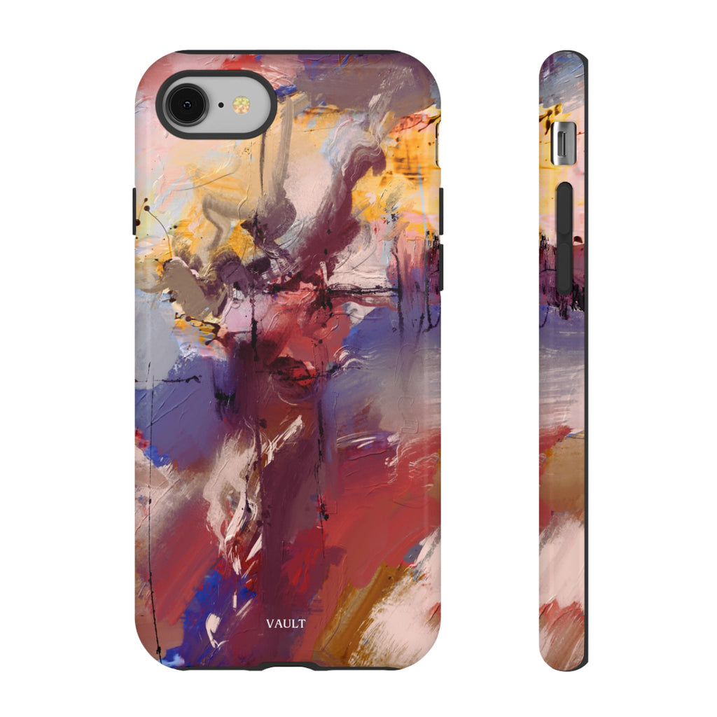 Abstract Brushstroke Tough Phone Case — Colorful Protective iPhone Cover