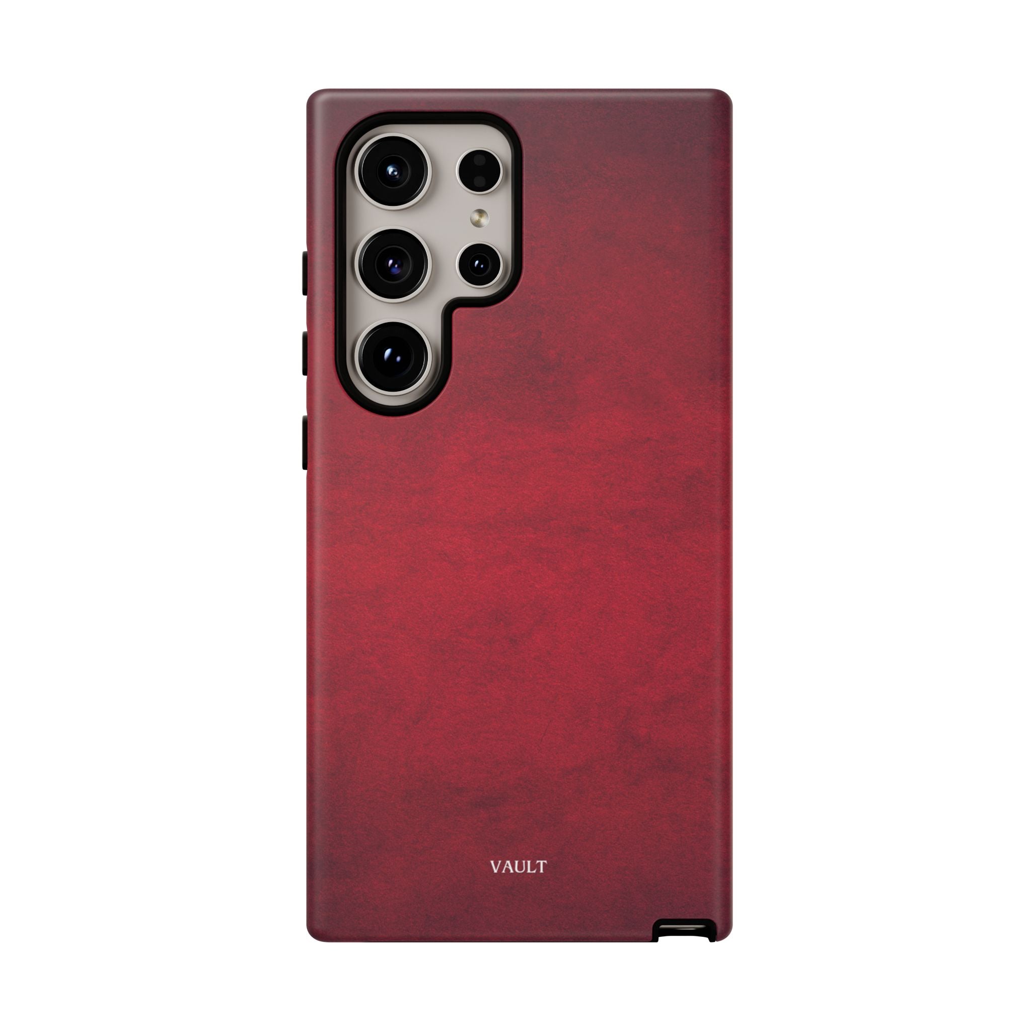 Red Leather Texture Phone Case Impact-Resistant Case
