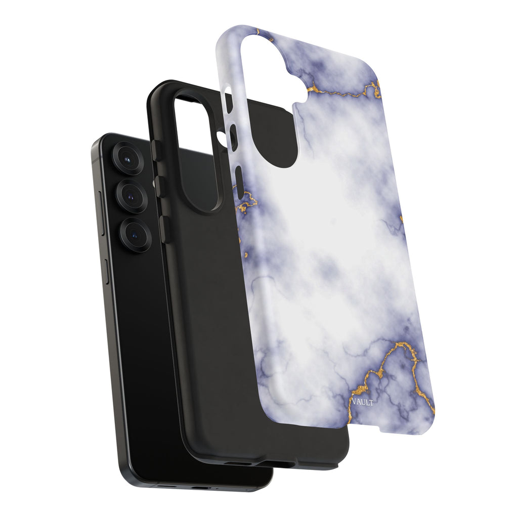 Purple Marble Tough Phone Case with Gold Veins