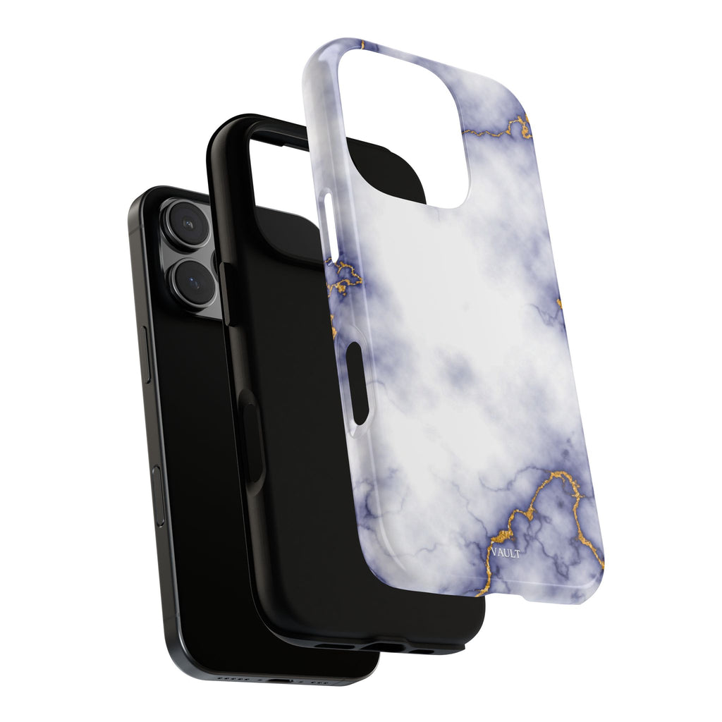 Purple Marble Tough Phone Case with Gold Veins