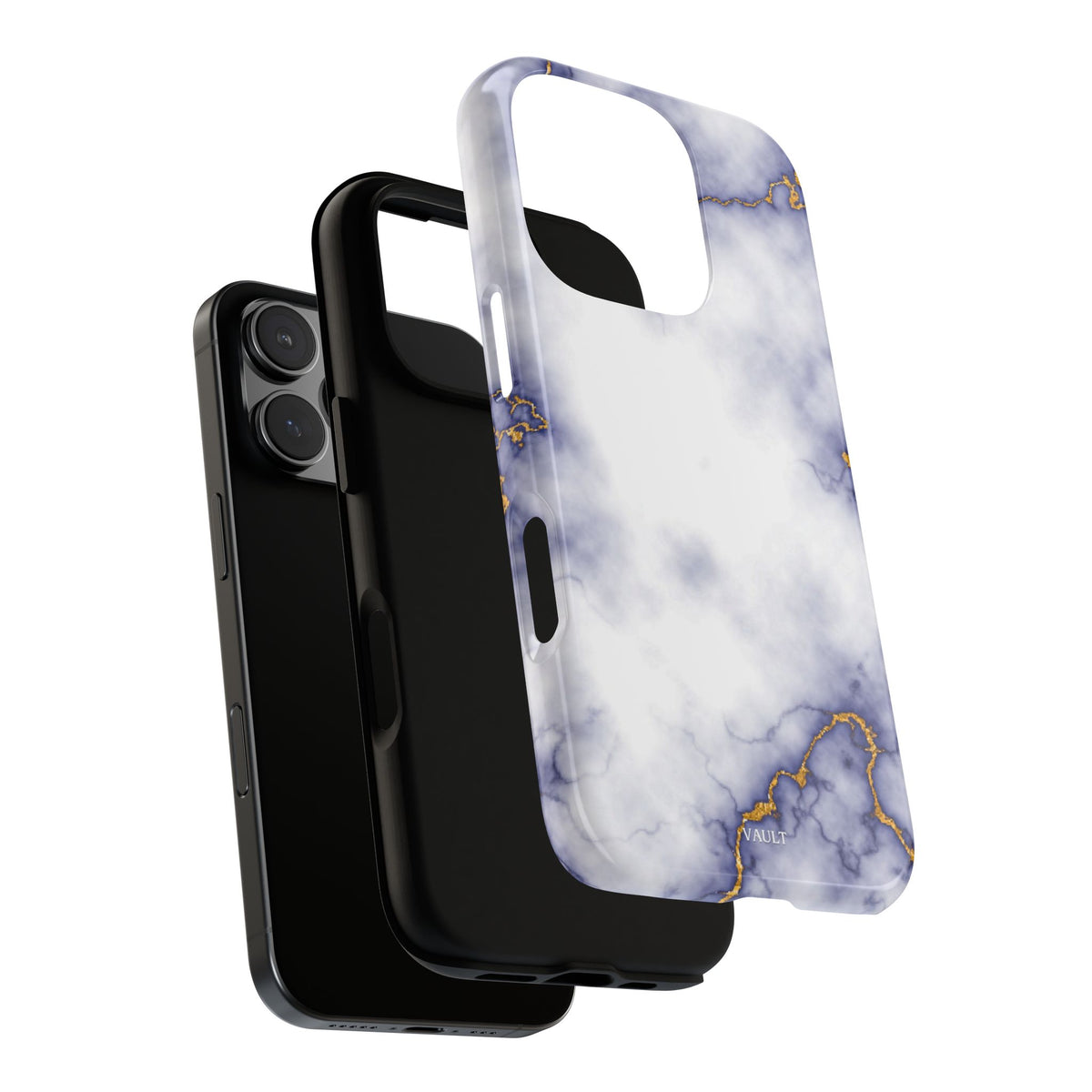 Purple Marble Tough Phone Case with Gold Veins