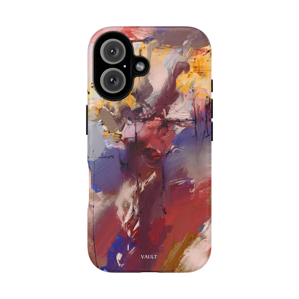 Abstract Brushstroke Tough Phone Case — Colorful Protective iPhone Cover