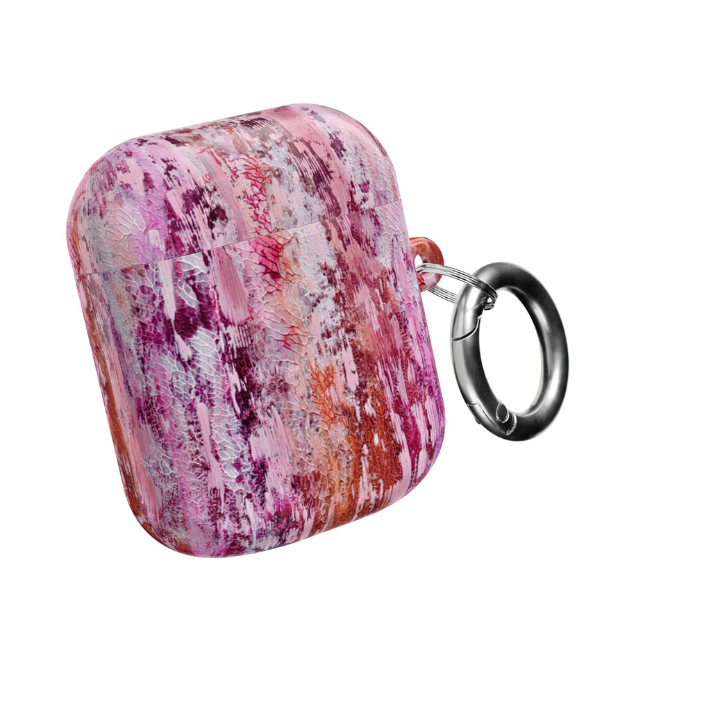 Abstract Pink Marble AirPod Case – Protective Artistic Earbud Cover