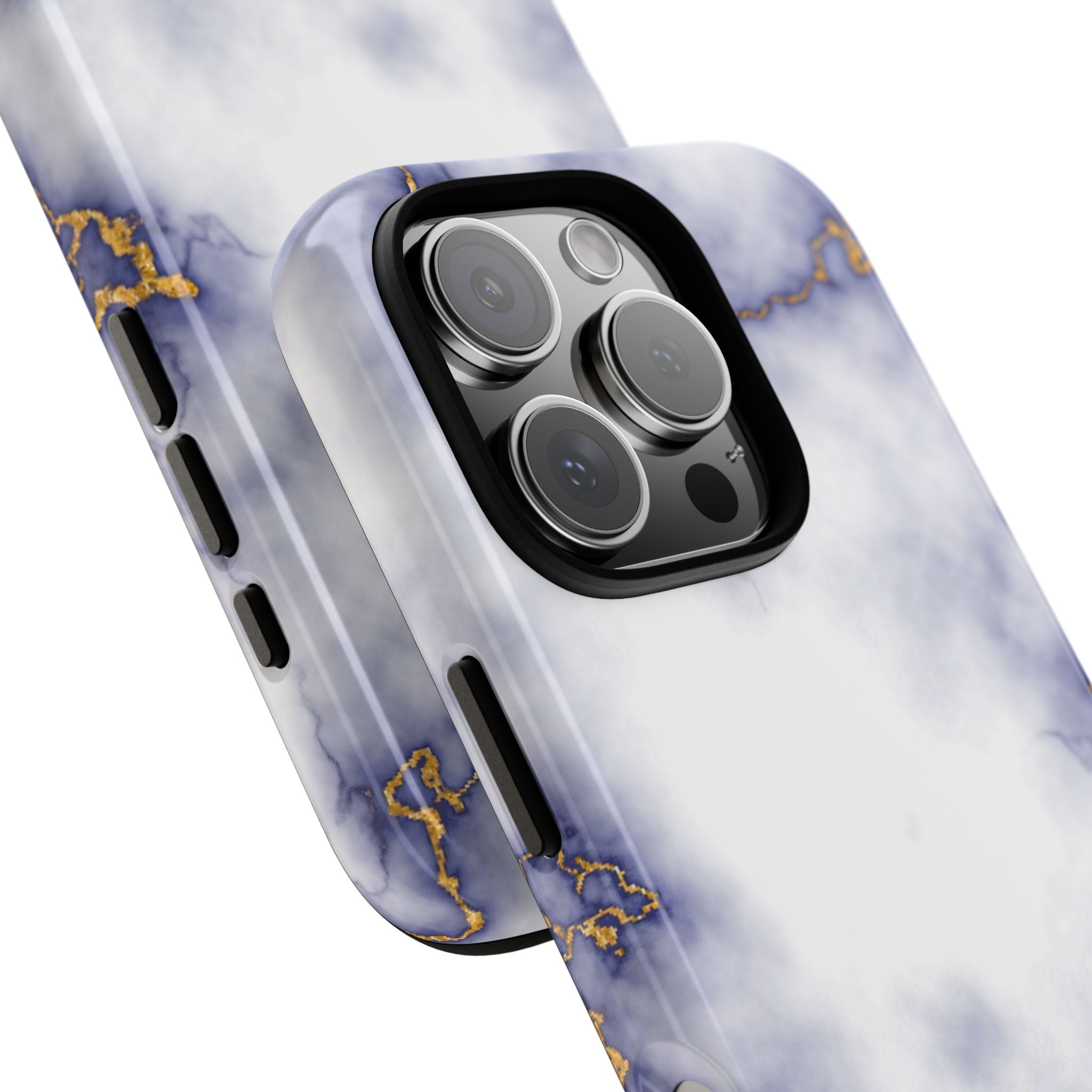 Purple Marble Tough Phone Case with Gold Veins