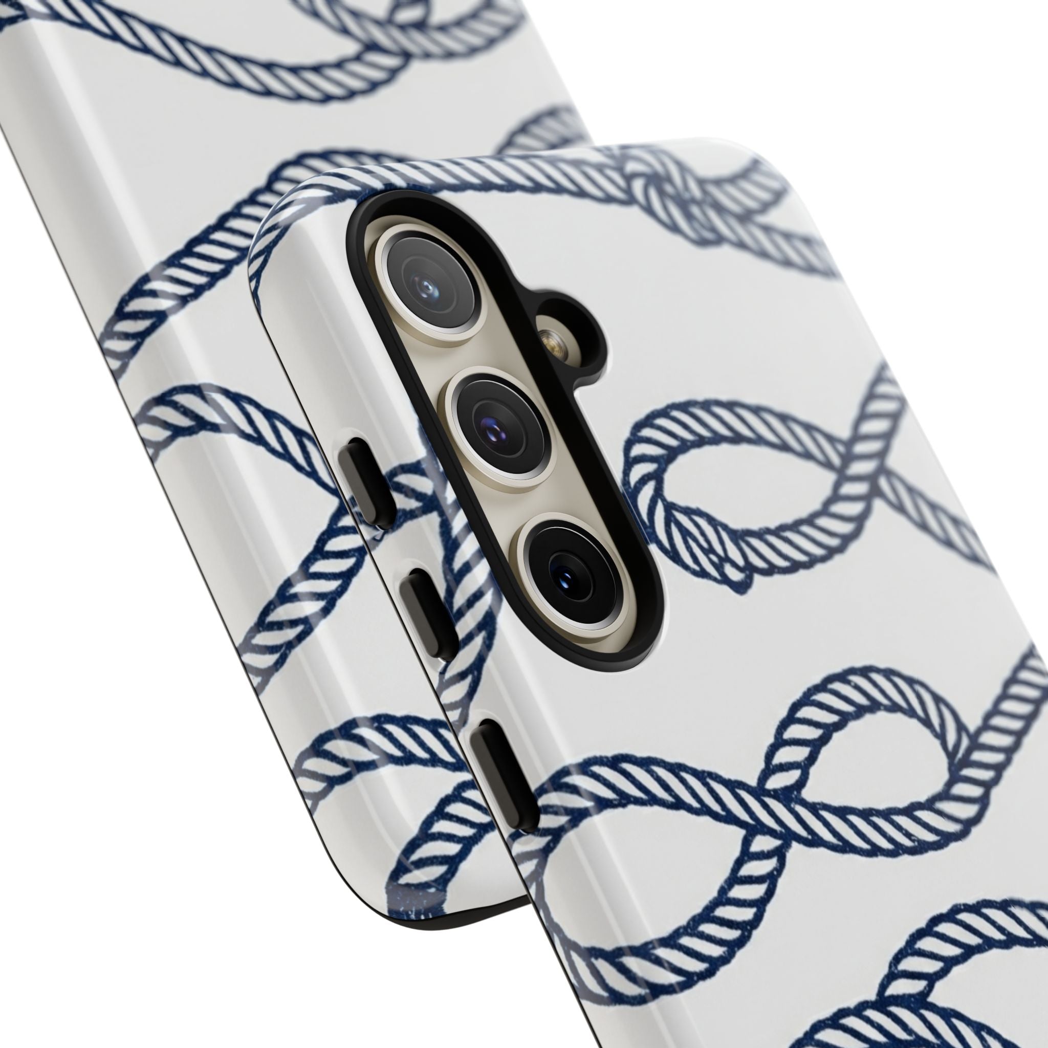 Nautical Rope Tough Case — Protective Phone Cover with Navy Knot Design