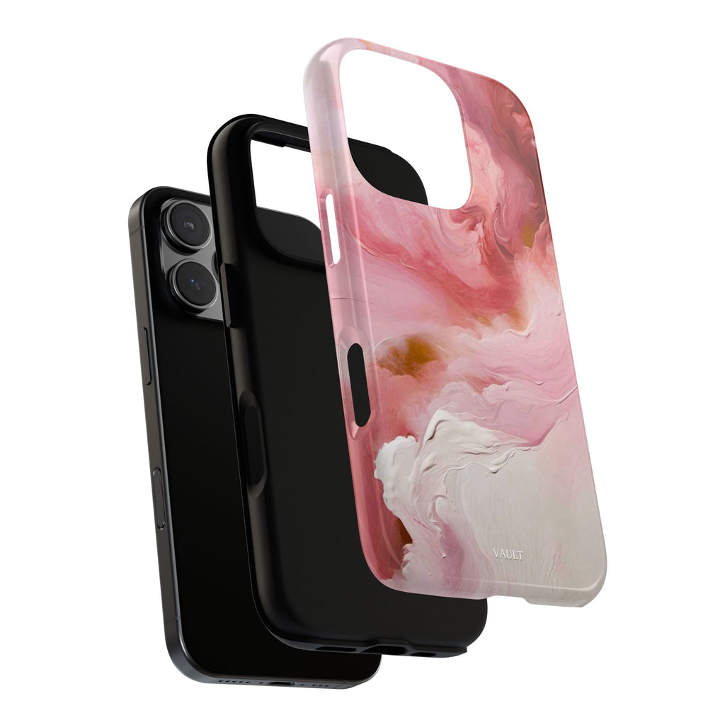 Pink Marble Tough Phone Case — Protective Artistic Phone Cover