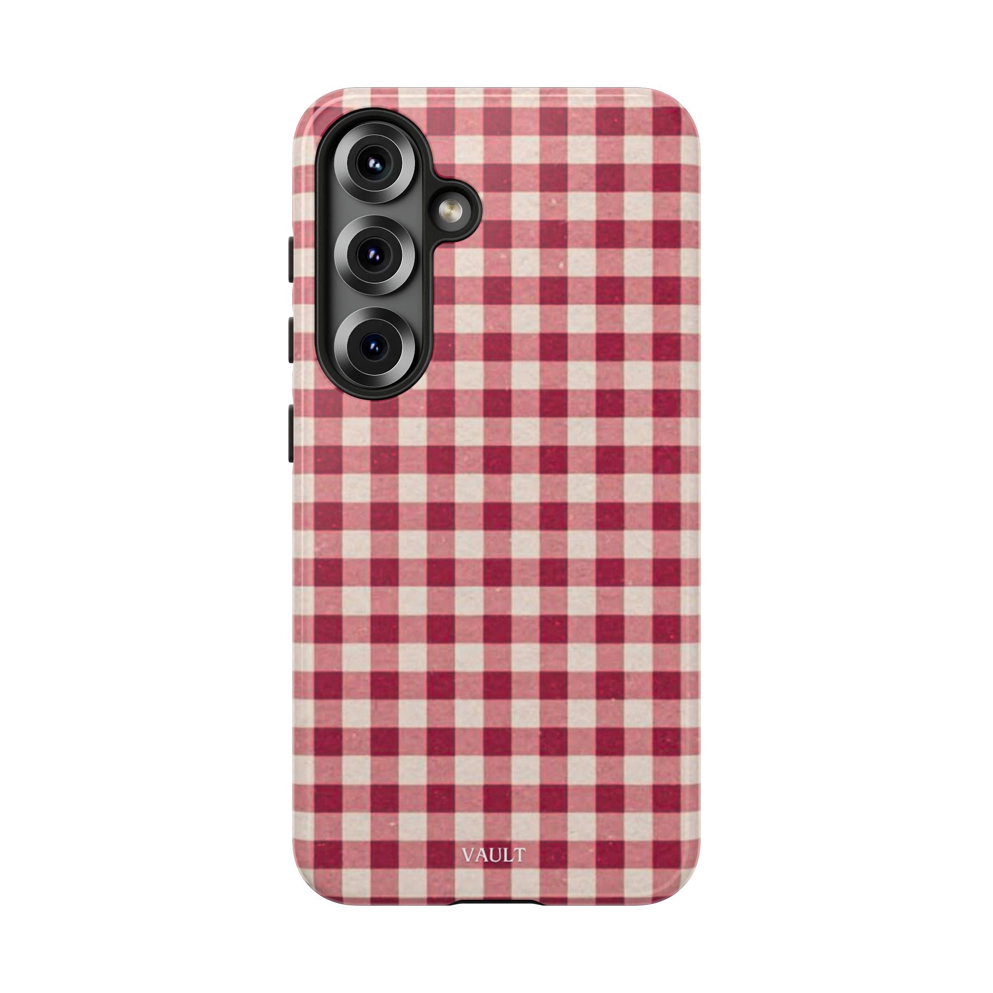 Gingham Phone Case — Red Plaid Tough Case