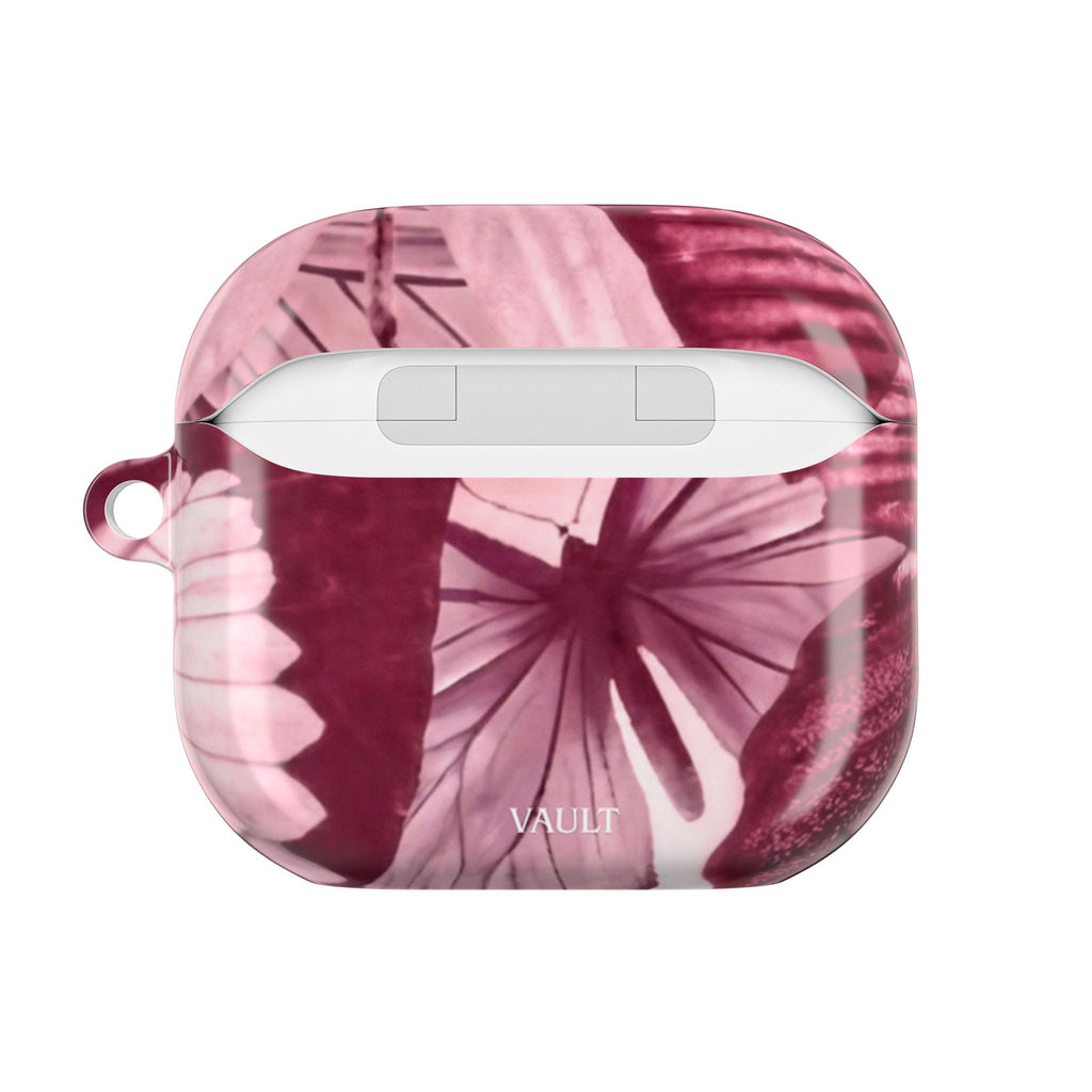 Floral Parasol AirPod Case — Vintage Pink Umbrella Design