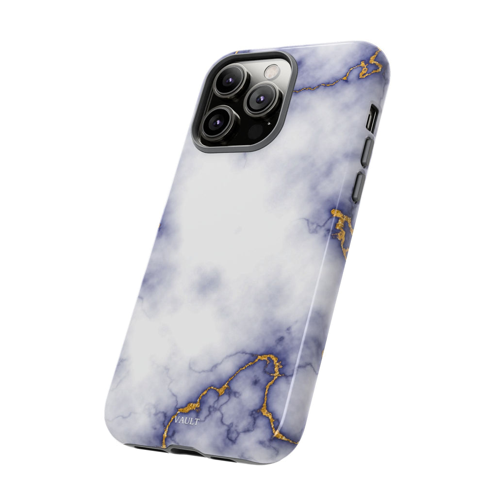 Purple Marble Tough Phone Case with Gold Veins