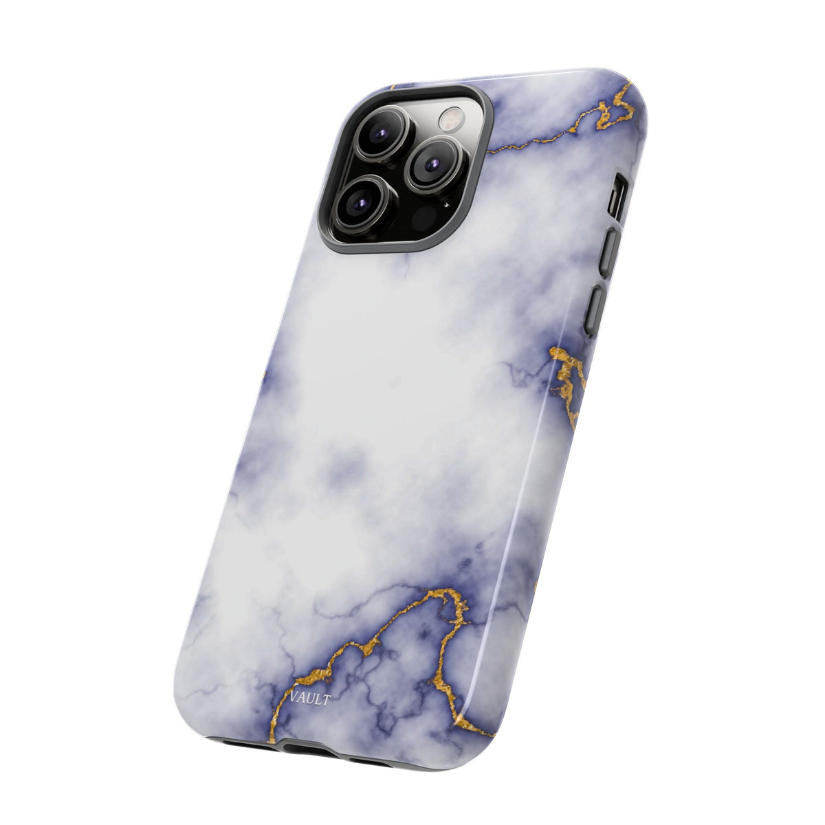 Purple Marble Tough Phone Case with Gold Veins