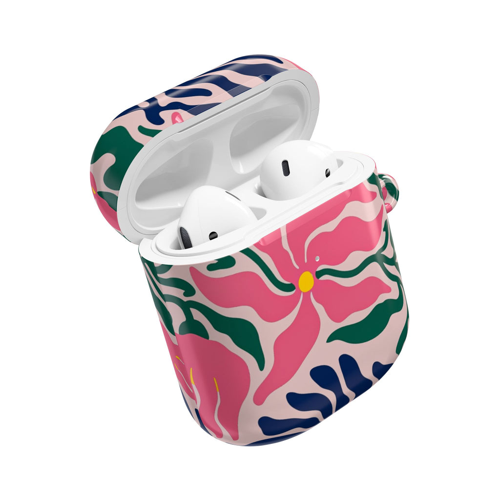 AirPod Case — Pink Floral Swirl Protective Cover