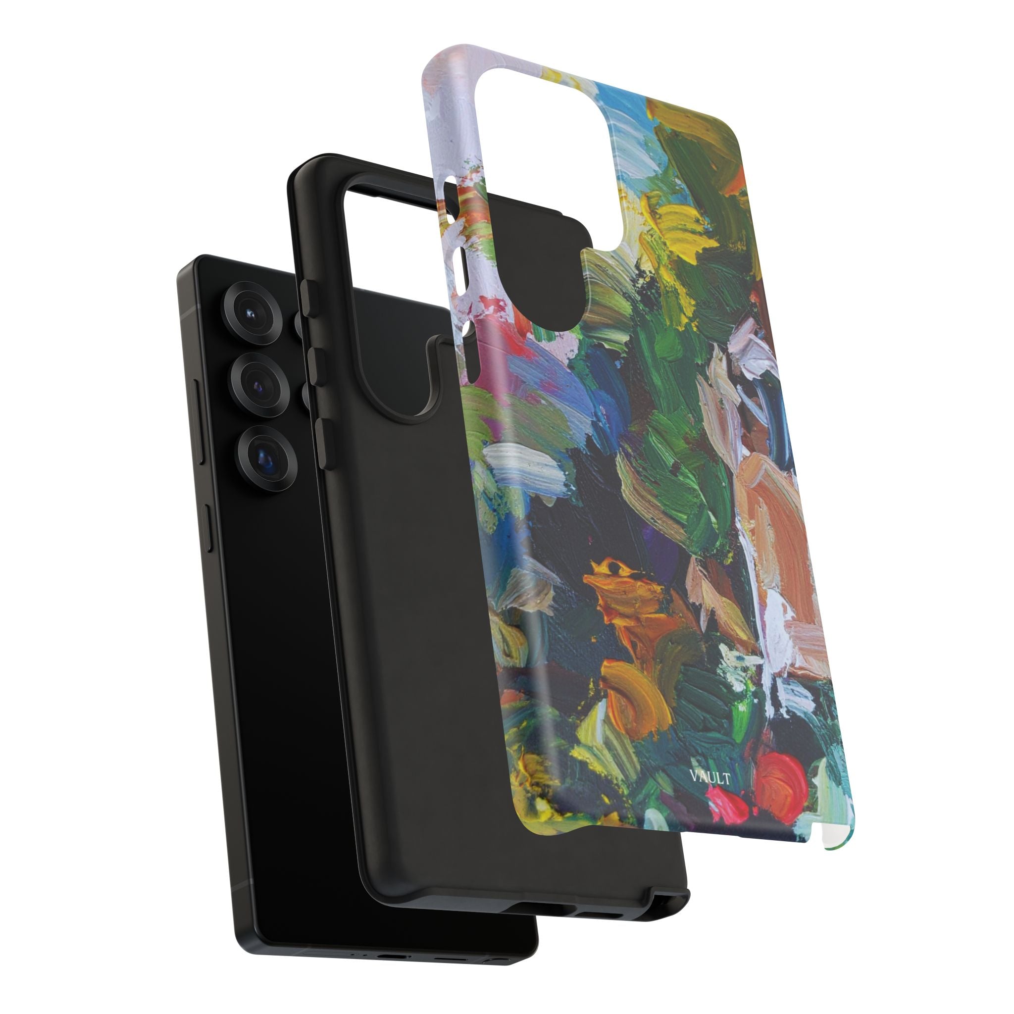 Abstract Paint Brushstroke Phone Case — Colorful Artistic Tough Case