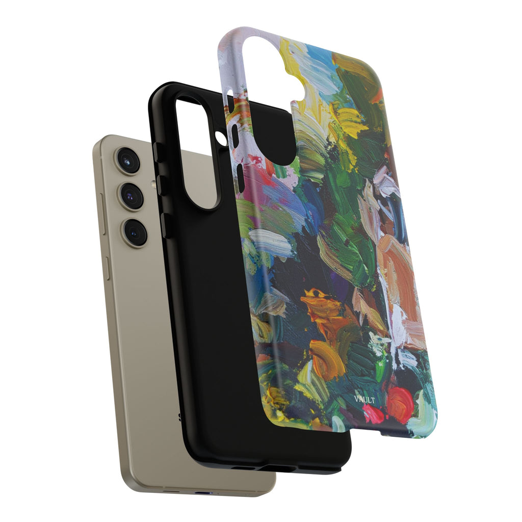 Abstract Paint Brushstroke Phone Case — Colorful Artistic Tough Case