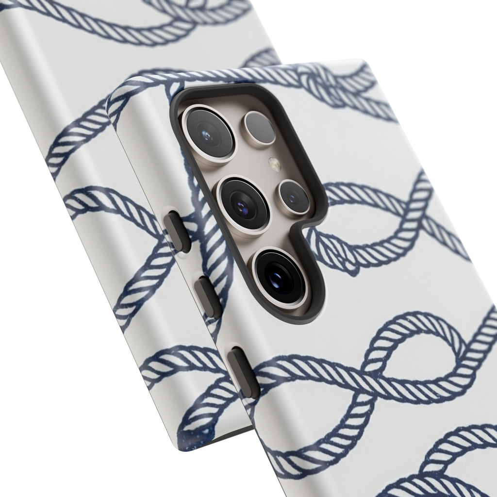 Nautical Rope Tough Case — Protective Phone Cover with Navy Knot Design
