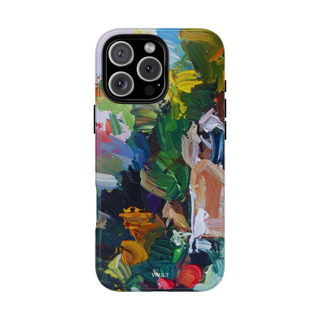 Abstract Paint Brushstroke Phone Case — Colorful Artistic Tough Case
