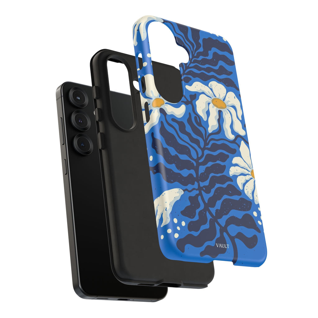 Blue Daisy Tough Phone Case — Floral Protective Phone Cover
