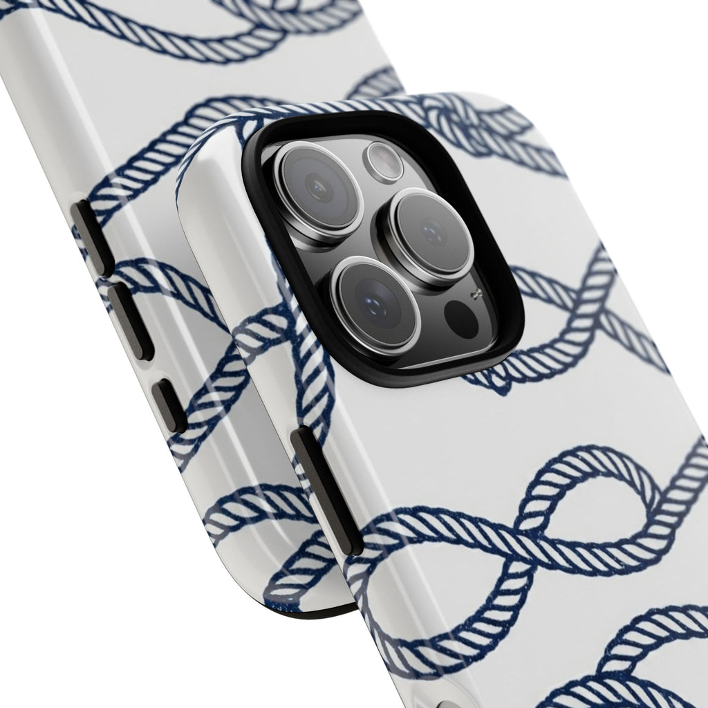 Nautical Rope Tough Case — Protective Phone Cover with Navy Knot Design