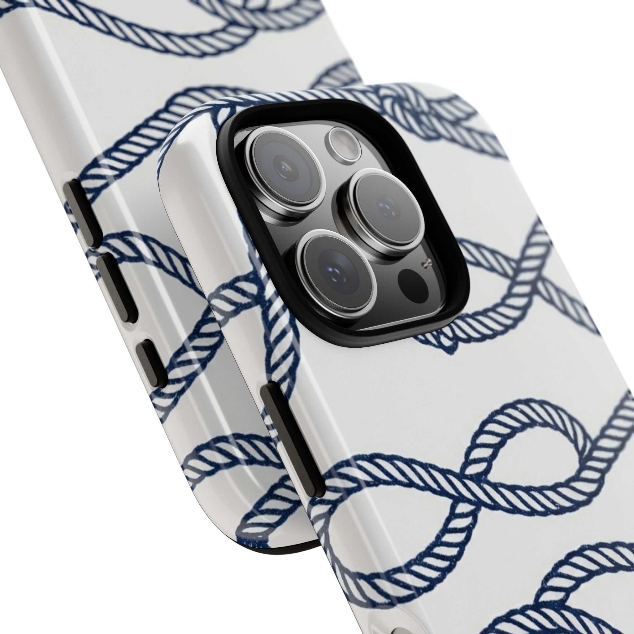 Nautical Rope Tough Case — Protective Phone Cover with Navy Knot Design