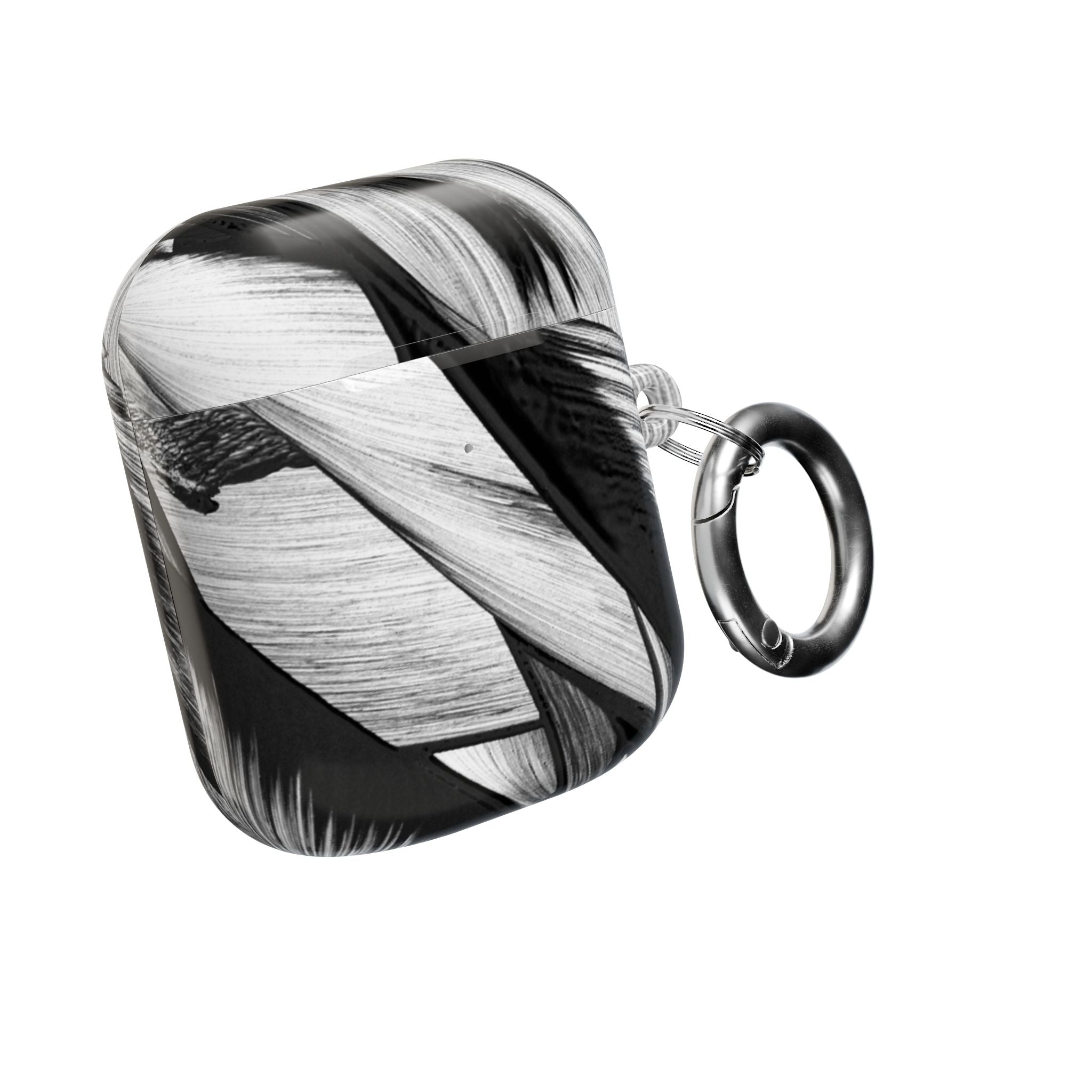 AirPod Case — Monochrome Tropical Leaf Protective Cover