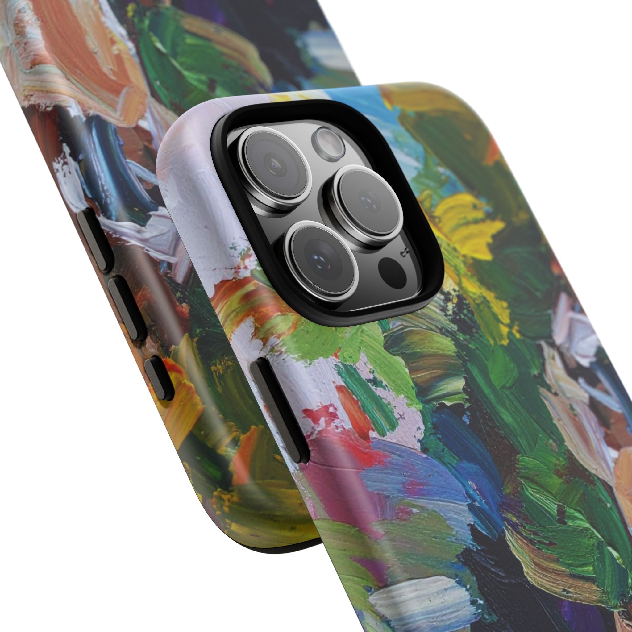 Abstract Paint Brushstroke Phone Case — Colorful Artistic Tough Case