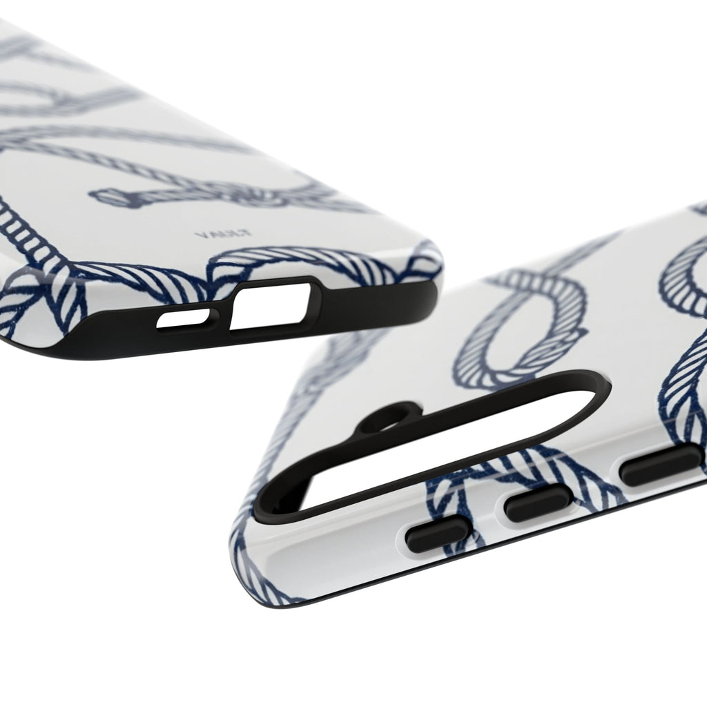 Nautical Rope Tough Case — Protective Phone Cover with Navy Knot Design
