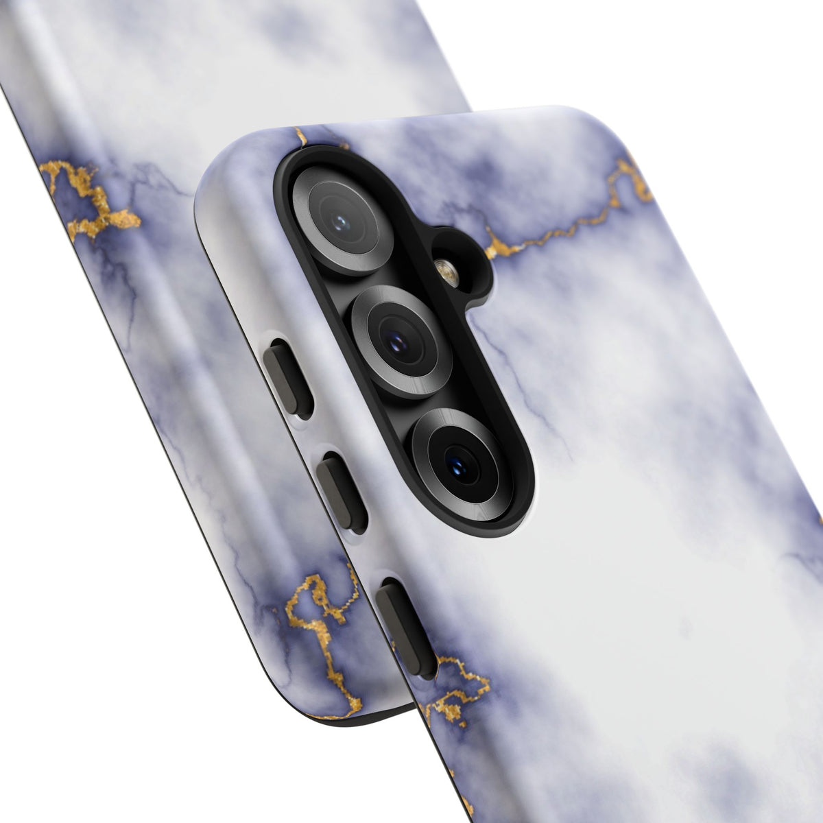 Purple Marble Tough Phone Case with Gold Veins