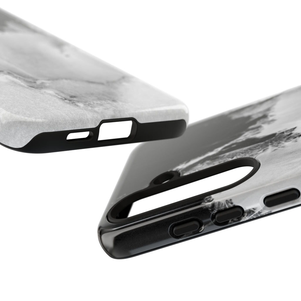 Marble Ink Tough Case — Black & White Abstract Phone Cover