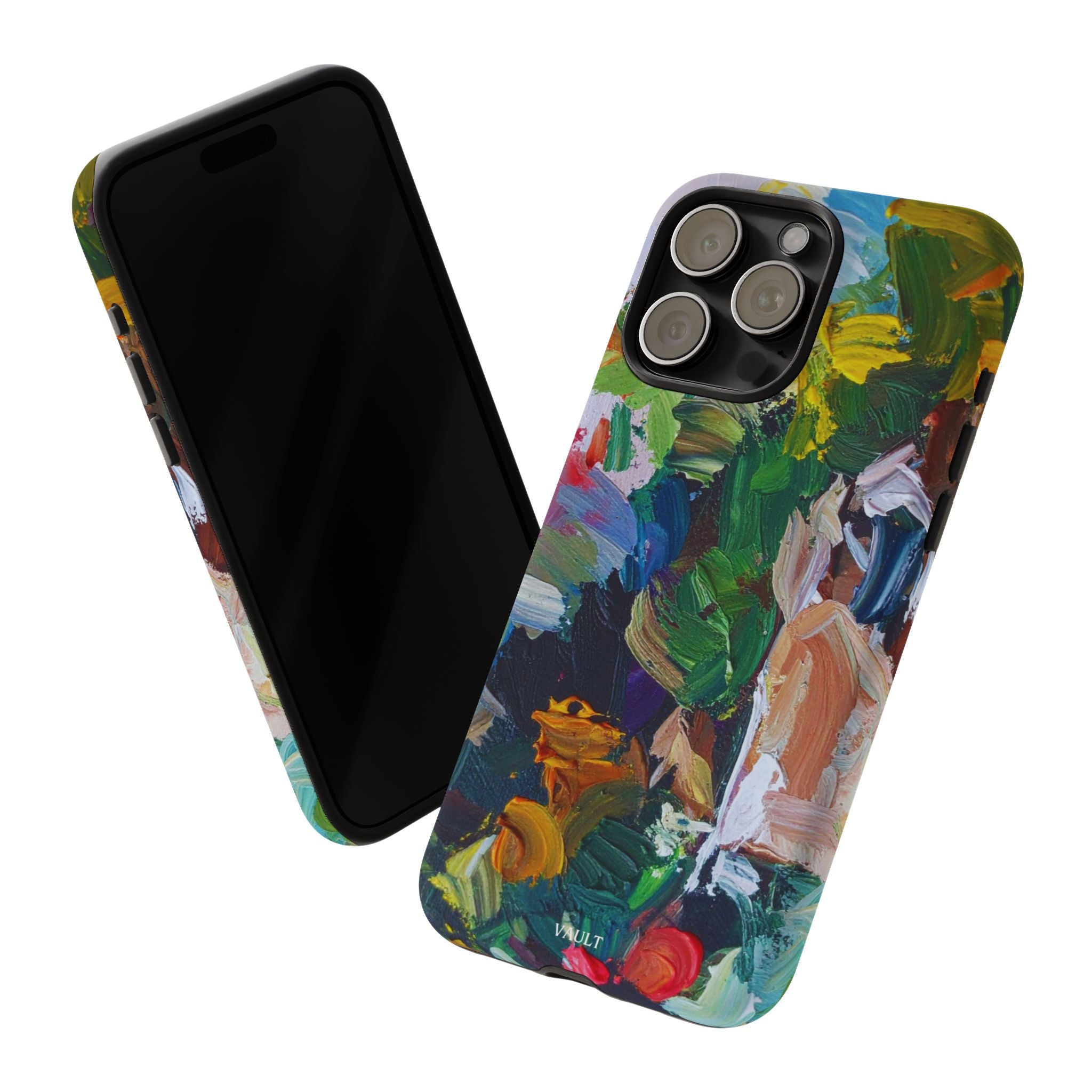 Abstract Paint Brushstroke Phone Case — Colorful Artistic Tough Case