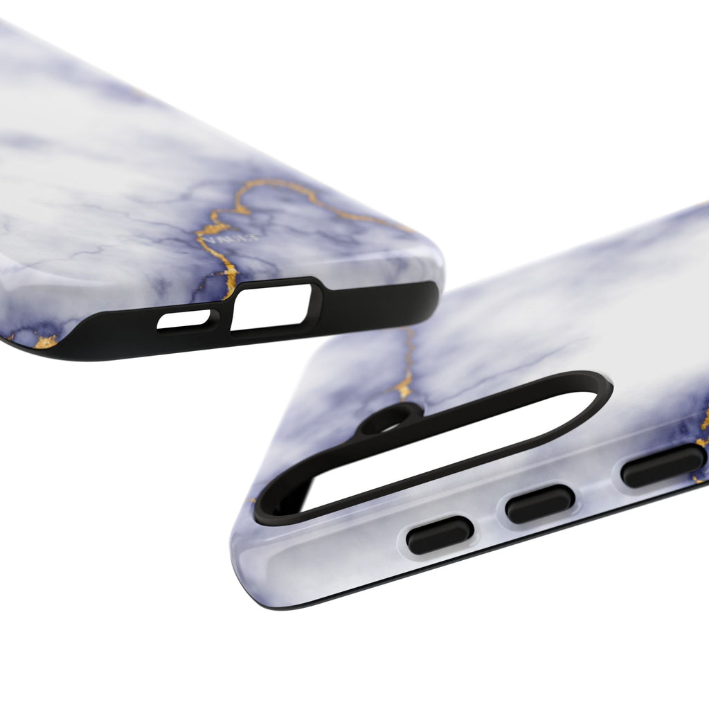 Purple Marble Tough Phone Case with Gold Veins