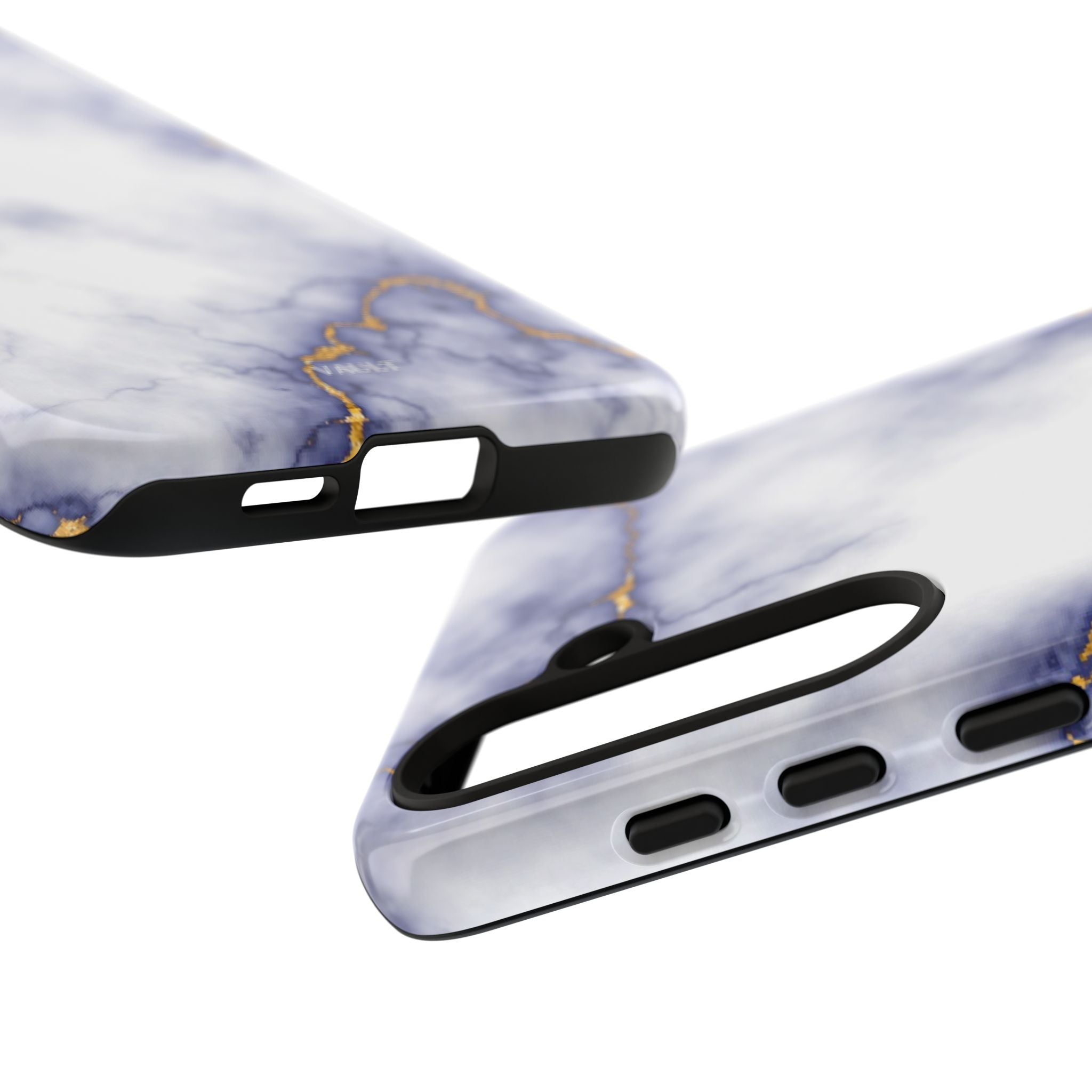 Purple Marble Tough Phone Case with Gold Veins