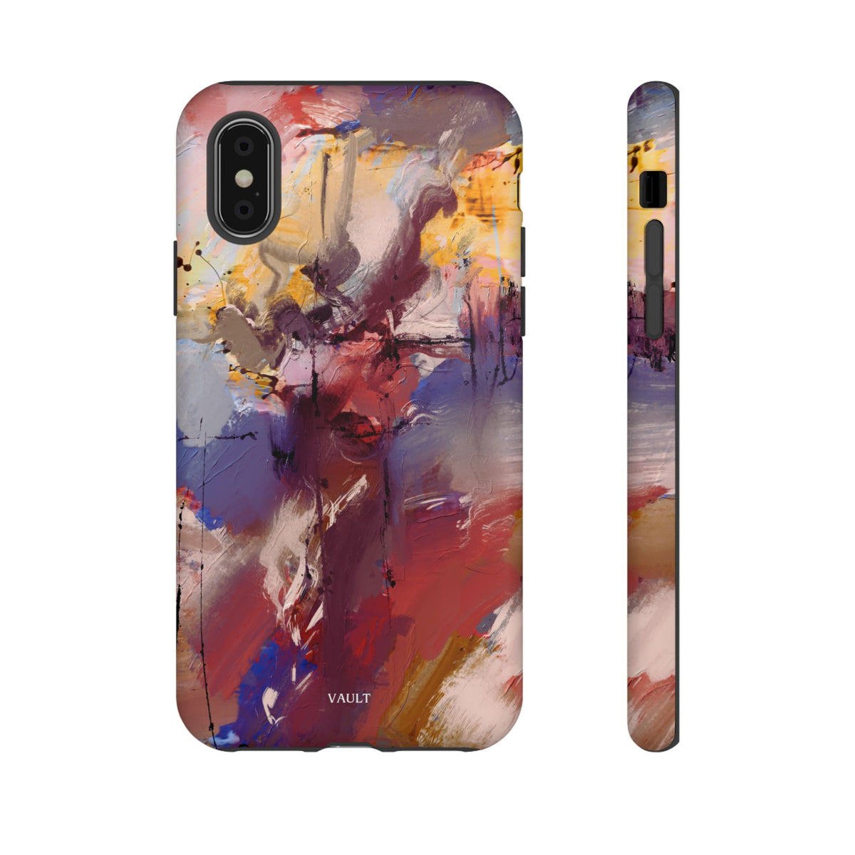 Abstract Brushstroke Tough Phone Case — Colorful Protective iPhone Cover