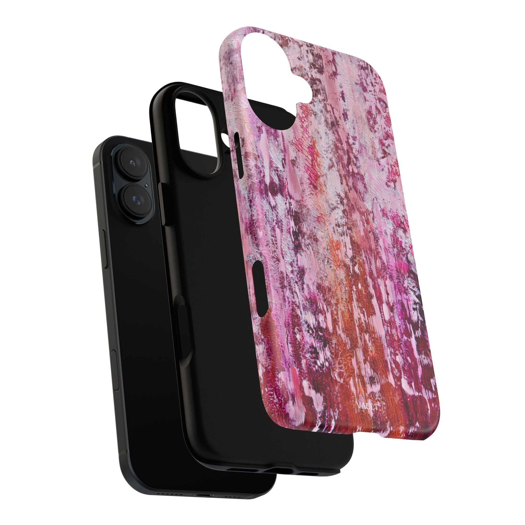 Pink Abstract Art Tough Phone Case — Protective Artistic Phone Cover