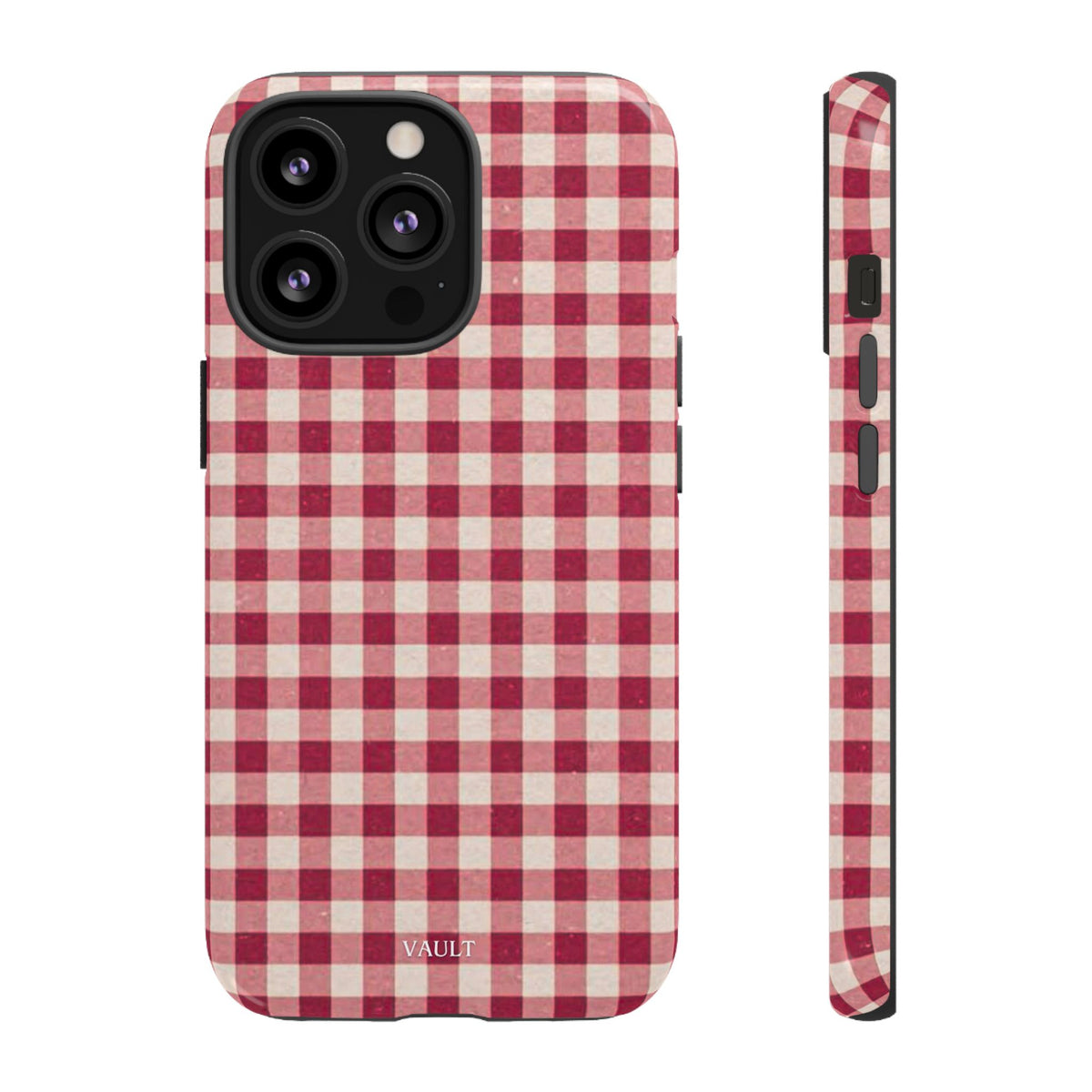 Gingham Phone Case — Red Plaid Tough Case