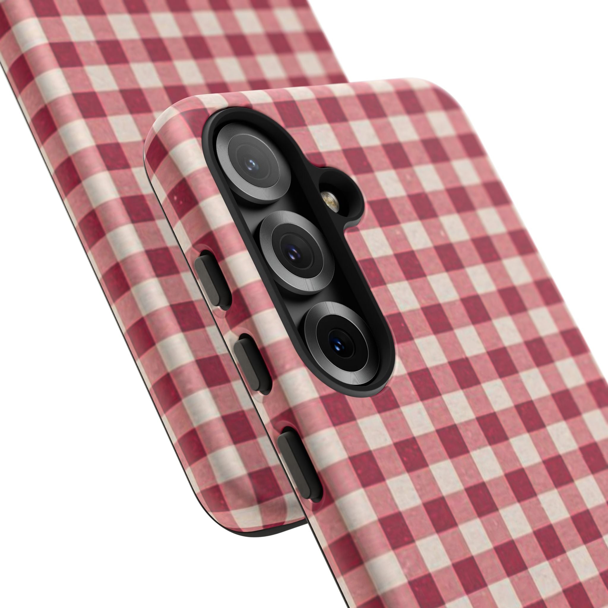 Gingham Phone Case — Red Plaid Tough Case