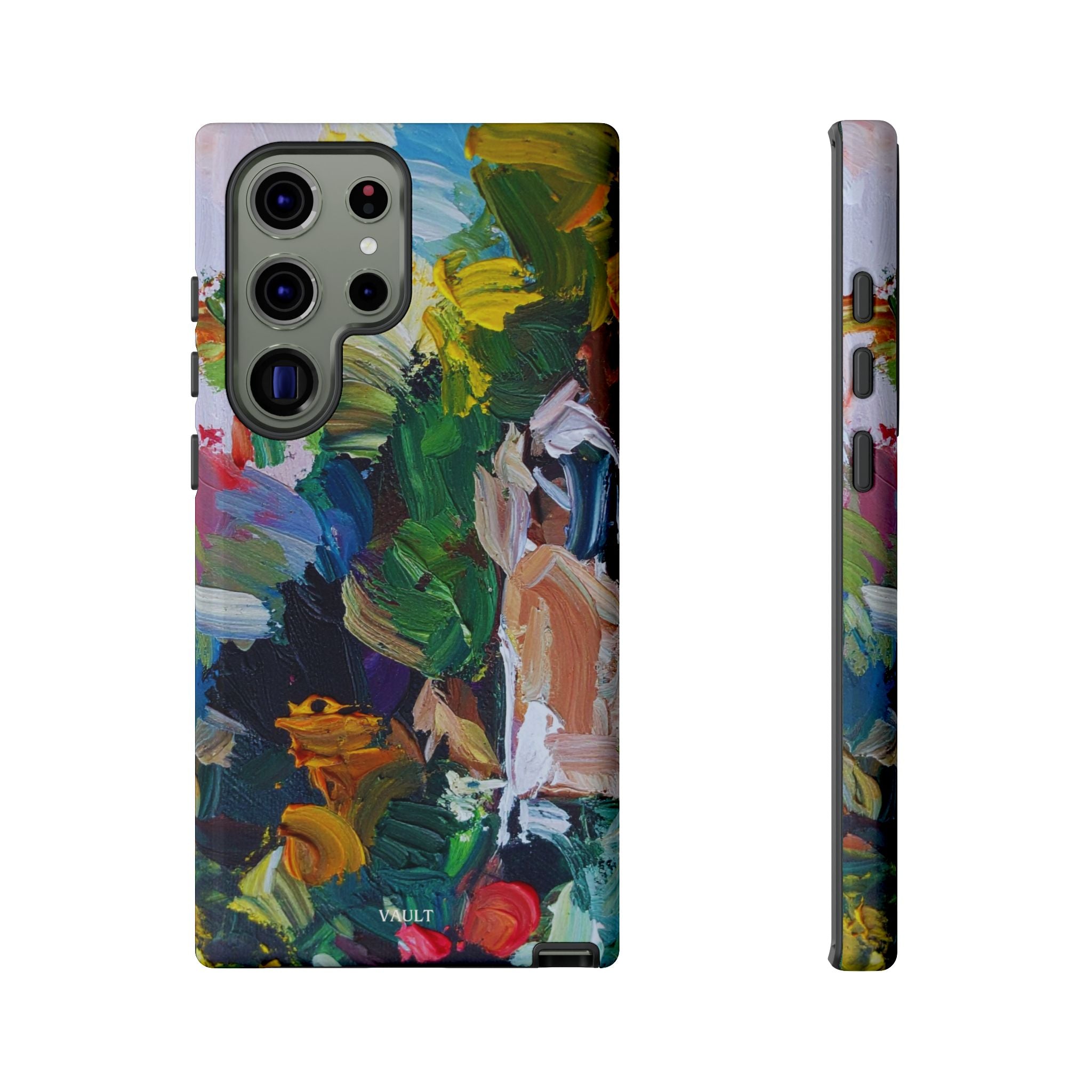 Abstract Paint Brushstroke Phone Case — Colorful Artistic Tough Case