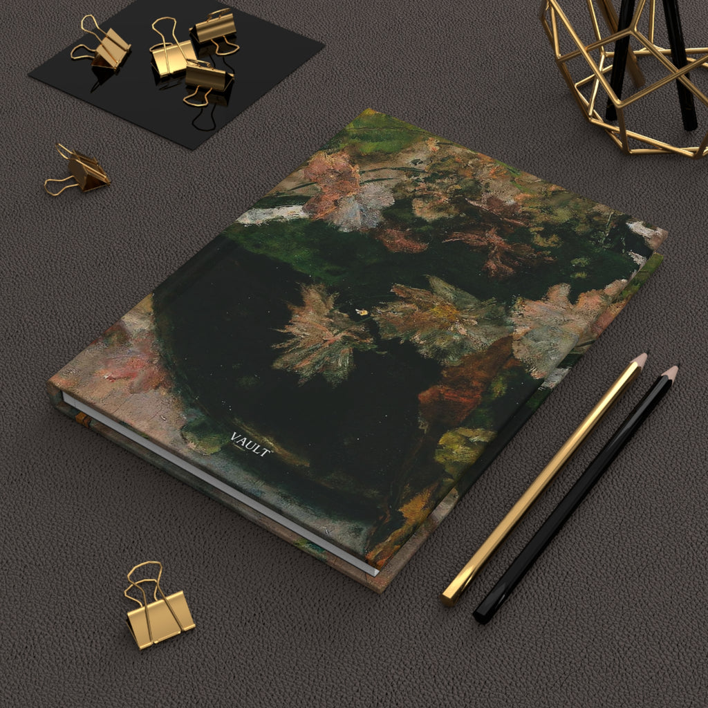Autumn Leaves Hardcover Journal — Matte Floral Art Notebook for Nature Lovers