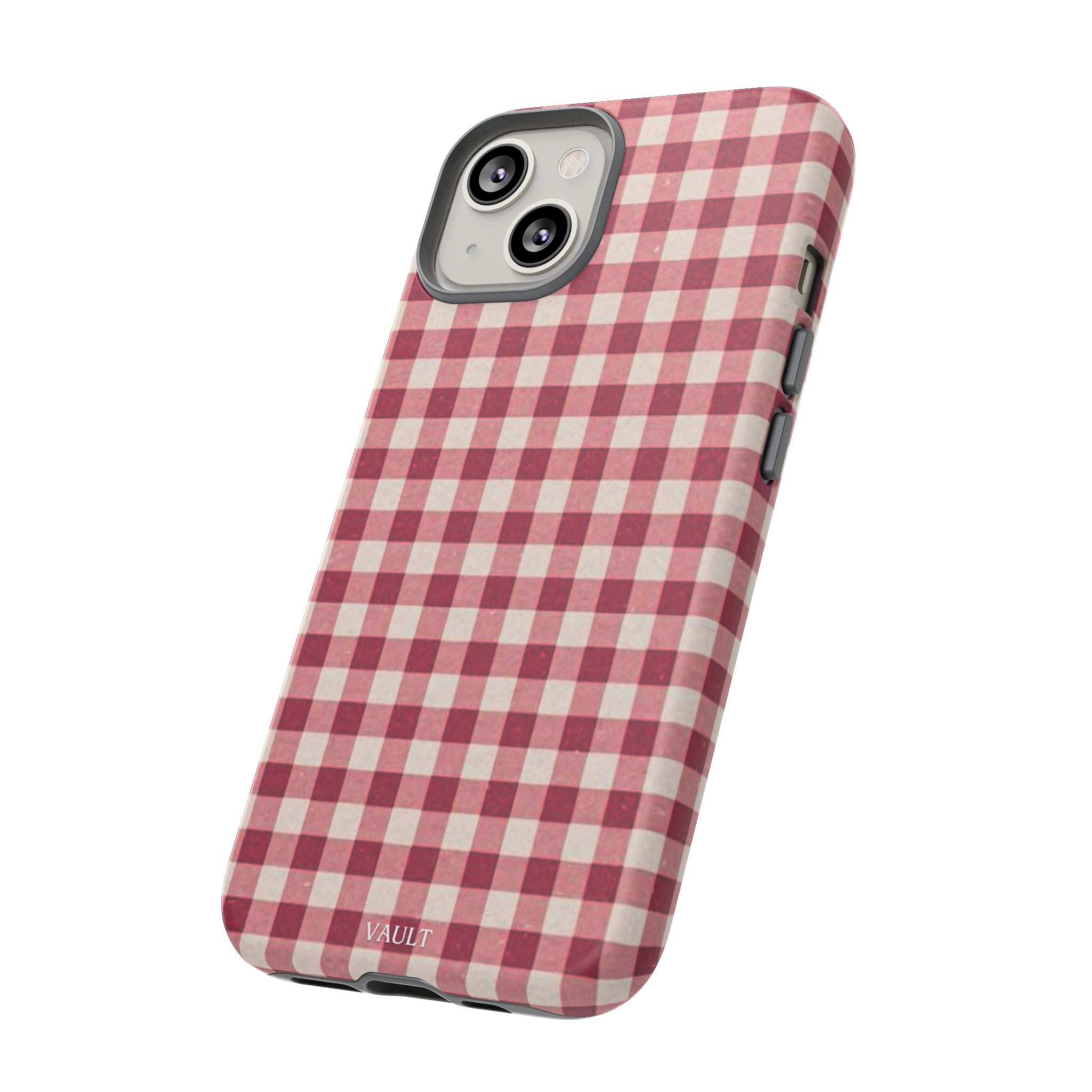 Gingham Phone Case — Red Plaid Tough Case