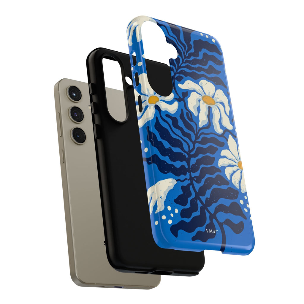 Blue Daisy Tough Phone Case — Floral Protective Phone Cover